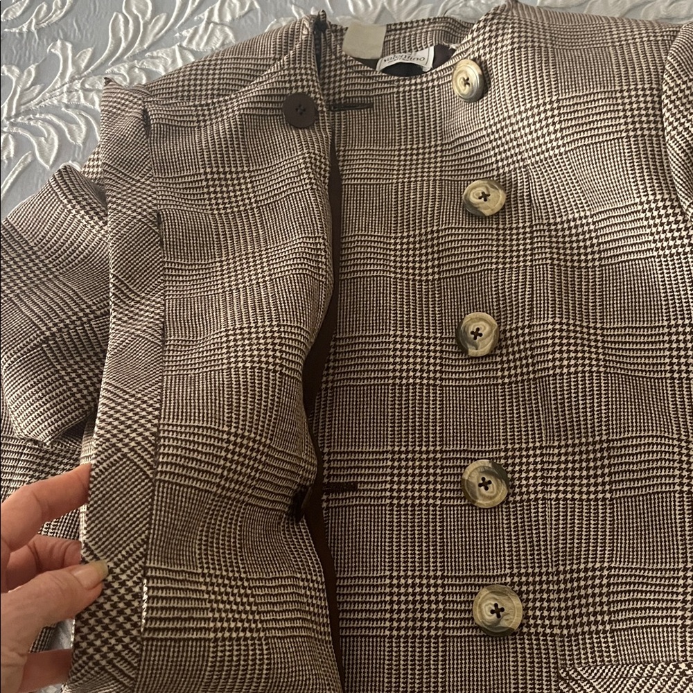 VALENTINO - Vintage Plaid Women's Jacket - Picture 12 of 17
